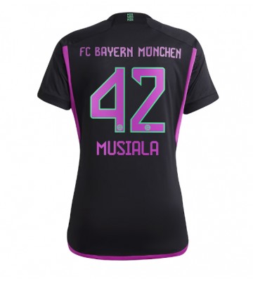Bayern Munich Jamal Musiala #42 Udebanetrøje Dame 2023-24 Kort ærmer